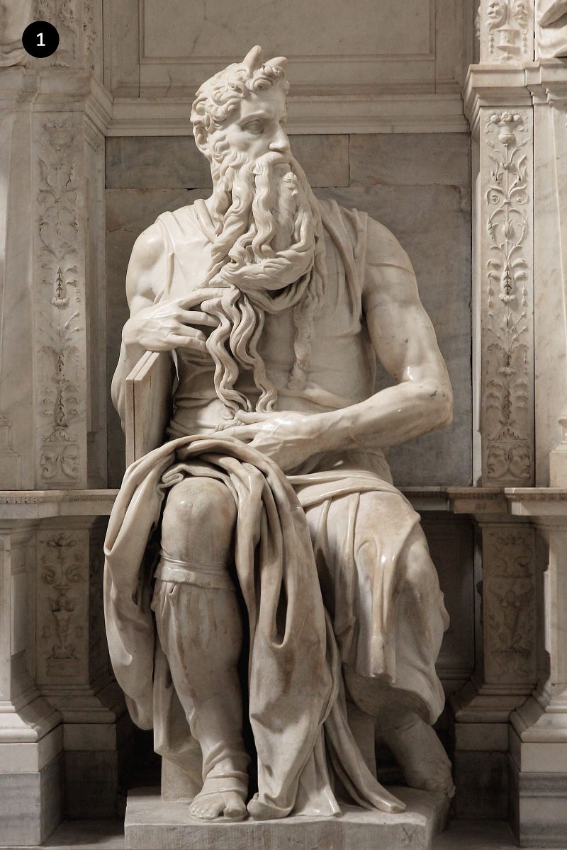 Michelangelo’s Moses housed in the church of San Pietro in Vincoli, Rome
